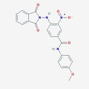 molecular formula C22H16N4O6 B340354 4-[(1,3-dioxoisoindol-2-yl)amino]-N-(4-methoxyphenyl)-3-nitrobenzamide CAS No. 5731-77-1