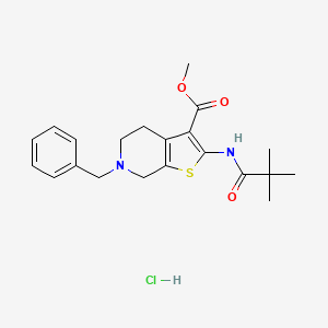 molecular formula C21H27ClN2O3S B3403548 Methyl 6-benzyl-2-pivalamido-4,5,6,7-tetrahydrothieno[2,3-c]pyridine-3-carboxylate hydrochloride CAS No. 1135226-31-1