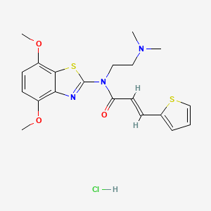 (E)-N-(4,7-dimethoxybenzo[d]thiazol-2-yl)-N-(2-(dimethylamino)ethyl)-3-(thiophen-2-yl)acrylamide hydrochloride