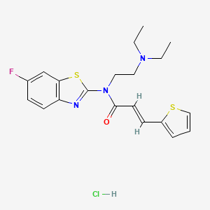 molecular formula C20H23ClFN3OS2 B3403561 (E)-N-(2-(diethylamino)ethyl)-N-(6-fluorobenzo[d]thiazol-2-yl)-3-(thiophen-2-yl)acrylamide hydrochloride CAS No. 1135226-75-3
