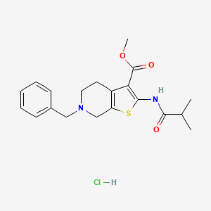 molecular formula C20H25ClN2O3S B3403578 Methyl 6-benzyl-2-isobutyramido-4,5,6,7-tetrahydrothieno[2,3-c]pyridine-3-carboxylate hydrochloride CAS No. 1135227-62-1