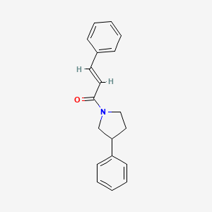 (E)-3-phenyl-1-(3-phenylpyrrolidin-1-yl)prop-2-en-1-one
