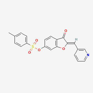 molecular formula C21H15NO5S B3403607 (Z)-3-oxo-2-(pyridin-3-ylmethylene)-2,3-dihydrobenzofuran-6-yl 4-methylbenzenesulfonate CAS No. 1164482-00-1