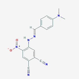molecular formula C17H14N6O2 B340361 4-{2-[4-(Dimethylamino)benzylidene]hydrazino}-5-nitrophthalonitrile 