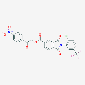 molecular formula C24H12ClF3N2O7 B340363 2-(4-Nitrophenyl)-2-oxoethyl 2-[2-chloro-5-(trifluoromethyl)phenyl]-1,3-dioxoisoindoline-5-carboxylate 