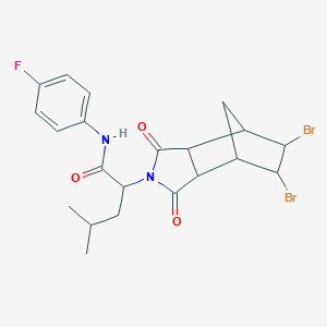 2-(5,6-dibromo-1,3-dioxooctahydro-2H-4,7-methanoisoindol-2-yl)-N-(4-fluorophenyl)-4-methylpentanamide