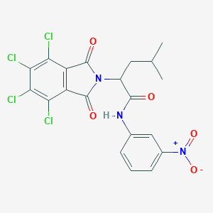 molecular formula C20H15Cl4N3O5 B340370 4-methyl-N-(3-nitrophenyl)-2-(4,5,6,7-tetrachloro-1,3-dioxo-1,3-dihydro-2H-isoindol-2-yl)pentanamide 