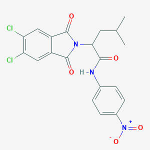molecular formula C20H17Cl2N3O5 B340371 2-(5,6-dichloro-1,3-dioxo-1,3-dihydro-2H-isoindol-2-yl)-4-methyl-N-(4-nitrophenyl)pentanamide 