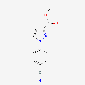 molecular formula C12H9N3O2 B3403721 methyl 1-(4-cyanophenyl)-1H-pyrazole-3-carboxylate CAS No. 1173029-73-6