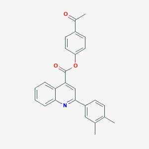 molecular formula C26H21NO3 B340380 4-Acetylphenyl 2-(3,4-dimethylphenyl)-4-quinolinecarboxylate 