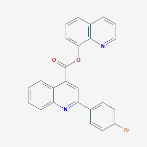 molecular formula C25H15BrN2O2 B340381 Quinolin-8-yl 2-(4-bromophenyl)quinoline-4-carboxylate 