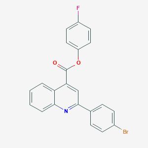 molecular formula C22H13BrFNO2 B340382 4-Fluorophenyl 2-(4-bromophenyl)quinoline-4-carboxylate 