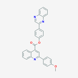 molecular formula C31H21N3O3 B340386 4-(2-Quinoxalinyl)phenyl 2-(4-methoxyphenyl)-4-quinolinecarboxylate 