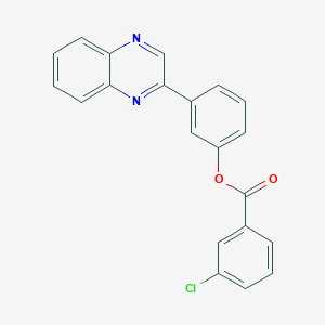 molecular formula C21H13ClN2O2 B340390 3-(2-Quinoxalinyl)phenyl 3-chlorobenzoate 