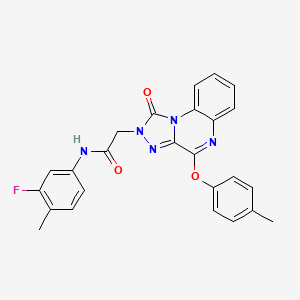 N-(3-fluoro-4-methylphenyl)-2-[4-(4-methylphenoxy)-1-oxo[1,2,4]triazolo[4,3-a]quinoxalin-2(1H)-yl]acetamide