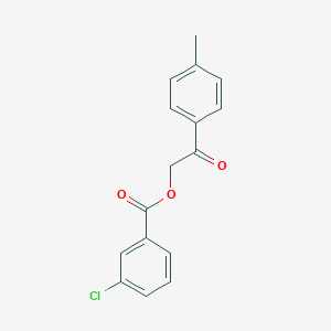 molecular formula C16H13ClO3 B340392 2-(4-Methylphenyl)-2-oxoethyl 3-chlorobenzoate 