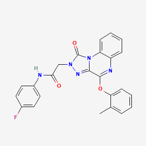 molecular formula C24H18FN5O3 B3403929 N-(4-fluorophenyl)-2-(1-oxo-4-(o-tolyloxy)-[1,2,4]triazolo[4,3-a]quinoxalin-2(1H)-yl)acetamide CAS No. 1189480-72-5