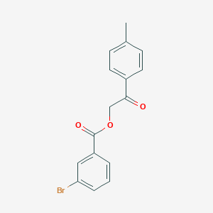 molecular formula C16H13BrO3 B340393 2-(4-Methylphenyl)-2-oxoethyl 3-bromobenzoate 