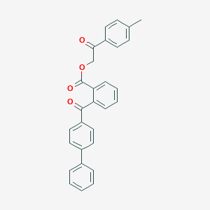 molecular formula C29H22O4 B340396 2-(4-Methylphenyl)-2-oxoethyl 2-(biphenyl-4-ylcarbonyl)benzoate 