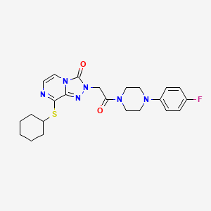 molecular formula C23H27FN6O2S B3403963 2-chloro-N-{5-[(2-methylpiperidin-1-yl)carbonyl]-6-piperazin-1-ylpyridin-3-yl}benzamide CAS No. 1189701-03-8