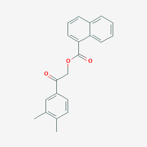 molecular formula C21H18O3 B340398 2-(3,4-Dimethylphenyl)-2-oxoethyl 1-naphthoate 
