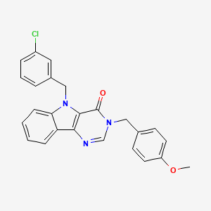 molecular formula C25H20ClN3O2 B3403983 5-(3-chlorobenzyl)-3-(4-methoxybenzyl)-3H-pyrimido[5,4-b]indol-4(5H)-one CAS No. 1189940-29-1