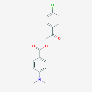 molecular formula C17H16ClNO3 B340400 2-(4-Chlorophenyl)-2-oxoethyl 4-(dimethylamino)benzoate 