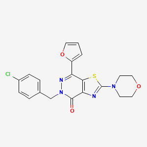 molecular formula C20H17ClN4O3S B3404011 5-(4-chlorobenzyl)-7-(furan-2-yl)-2-morpholinothiazolo[4,5-d]pyridazin-4(5H)-one CAS No. 1202998-70-6