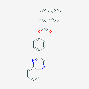 molecular formula C25H16N2O2 B340404 4-(2-Quinoxalinyl)phenyl 1-naphthoate 