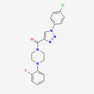 molecular formula C19H17ClFN5O B3404076 (1-(4-chlorophenyl)-1H-1,2,3-triazol-4-yl)(4-(2-fluorophenyl)piperazin-1-yl)methanone CAS No. 1206989-98-1