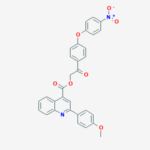 molecular formula C31H22N2O7 B340408 2-(4-{4-Nitrophenoxy}phenyl)-2-oxoethyl 2-(4-methoxyphenyl)-4-quinolinecarboxylate 