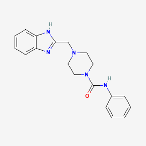 molecular formula C19H21N5O B3404104 4-((1H-benzo[d]imidazol-2-yl)methyl)-N-phenylpiperazine-1-carboxamide CAS No. 1207007-58-6