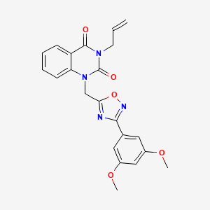 molecular formula C22H20N4O5 B3404130 3-allyl-1-((3-(3,5-dimethoxyphenyl)-1,2,4-oxadiazol-5-yl)methyl)quinazoline-2,4(1H,3H)-dione CAS No. 1207014-80-9
