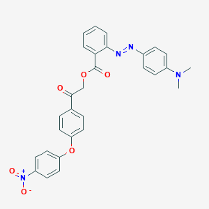 molecular formula C29H24N4O6 B340414 2-(4-{4-Nitrophenoxy}phenyl)-2-oxoethyl 2-{[4-(dimethylamino)phenyl]diazenyl}benzoate 
