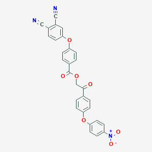 molecular formula C29H17N3O7 B340415 2-(4-{4-Nitrophenoxy}phenyl)-2-oxoethyl 4-(3,4-dicyanophenoxy)benzoate 