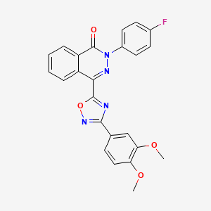 molecular formula C24H17FN4O4 B3404150 4-[3-(3,4-dimethoxyphenyl)-1,2,4-oxadiazol-5-yl]-2-(4-fluorophenyl)phthalazin-1(2H)-one CAS No. 1207022-42-1