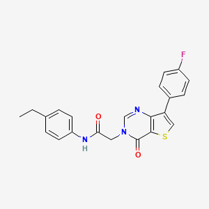 molecular formula C22H18FN3O2S B3404157 N-(4-ethylphenyl)-2-[7-(4-fluorophenyl)-4-oxothieno[3,2-d]pyrimidin-3(4H)-yl]acetamide CAS No. 1207023-58-2