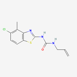 molecular formula C12H12ClN3OS B3404163 1-Allyl-3-(5-chloro-4-methylbenzo[d]thiazol-2-yl)urea CAS No. 1207025-81-7