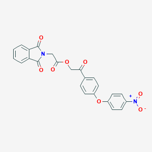 molecular formula C24H16N2O8 B340418 2-(4-{4-nitrophenoxy}phenyl)-2-oxoethyl (1,3-dioxo-1,3-dihydro-2H-isoindol-2-yl)acetate 