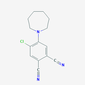 molecular formula C14H14ClN3 B340419 4-(Azepan-1-yl)-5-chlorobenzene-1,2-dicarbonitrile 
