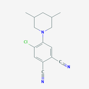 molecular formula C15H16ClN3 B340420 4-Chloro-5-(3,5-dimethyl-1-piperidinyl)phthalonitrile 