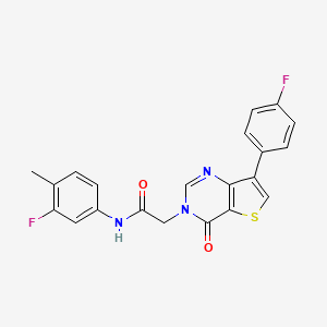 N-(3-fluoro-4-methylphenyl)-2-[7-(4-fluorophenyl)-4-oxothieno[3,2-d]pyrimidin-3(4H)-yl]acetamide