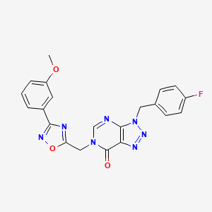 3-(4-fluorobenzyl)-6-((3-(3-methoxyphenyl)-1,2,4-oxadiazol-5-yl)methyl)-3H-[1,2,3]triazolo[4,5-d]pyrimidin-7(6H)-one