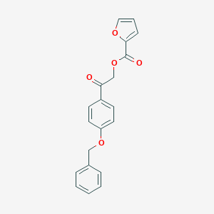 molecular formula C20H16O5 B340423 2-[4-(Benzyloxy)phenyl]-2-oxoethyl 2-furoate 