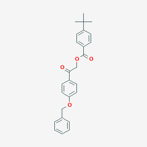 molecular formula C26H26O4 B340424 2-[4-(Benzyloxy)phenyl]-2-oxoethyl 4-tert-butylbenzoate 