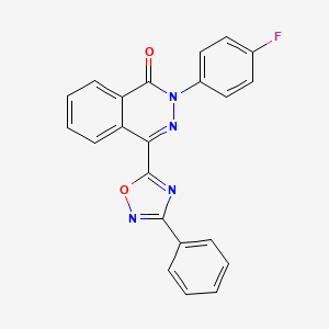 molecular formula C22H13FN4O2 B3404254 2-(4-fluorophenyl)-4-(3-phenyl-1,2,4-oxadiazol-5-yl)phthalazin-1(2H)-one CAS No. 1207050-23-4