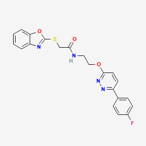 2-(benzo[d]oxazol-2-ylthio)-N-(2-((6-(4-fluorophenyl)pyridazin-3-yl)oxy)ethyl)acetamide