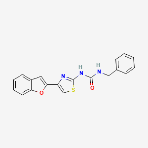molecular formula C19H15N3O2S B3404274 1-(4-(Benzofuran-2-yl)thiazol-2-yl)-3-benzylurea CAS No. 1207058-13-6