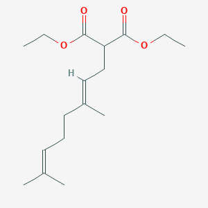 molecular formula C17H28O4 B034043 Diethyl (E)-(3,7-dimethyl-2,6-octadienyl)malonate CAS No. 19894-79-2