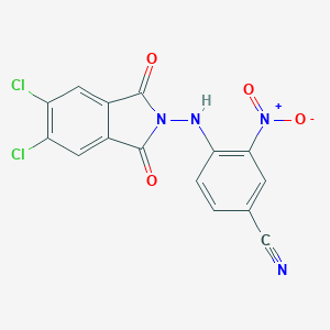 molecular formula C15H6Cl2N4O4 B340433 4-[(5,6-dichloro-1,3-dioxo-1,3-dihydro-2H-isoindol-2-yl)amino]-3-nitrobenzonitrile 